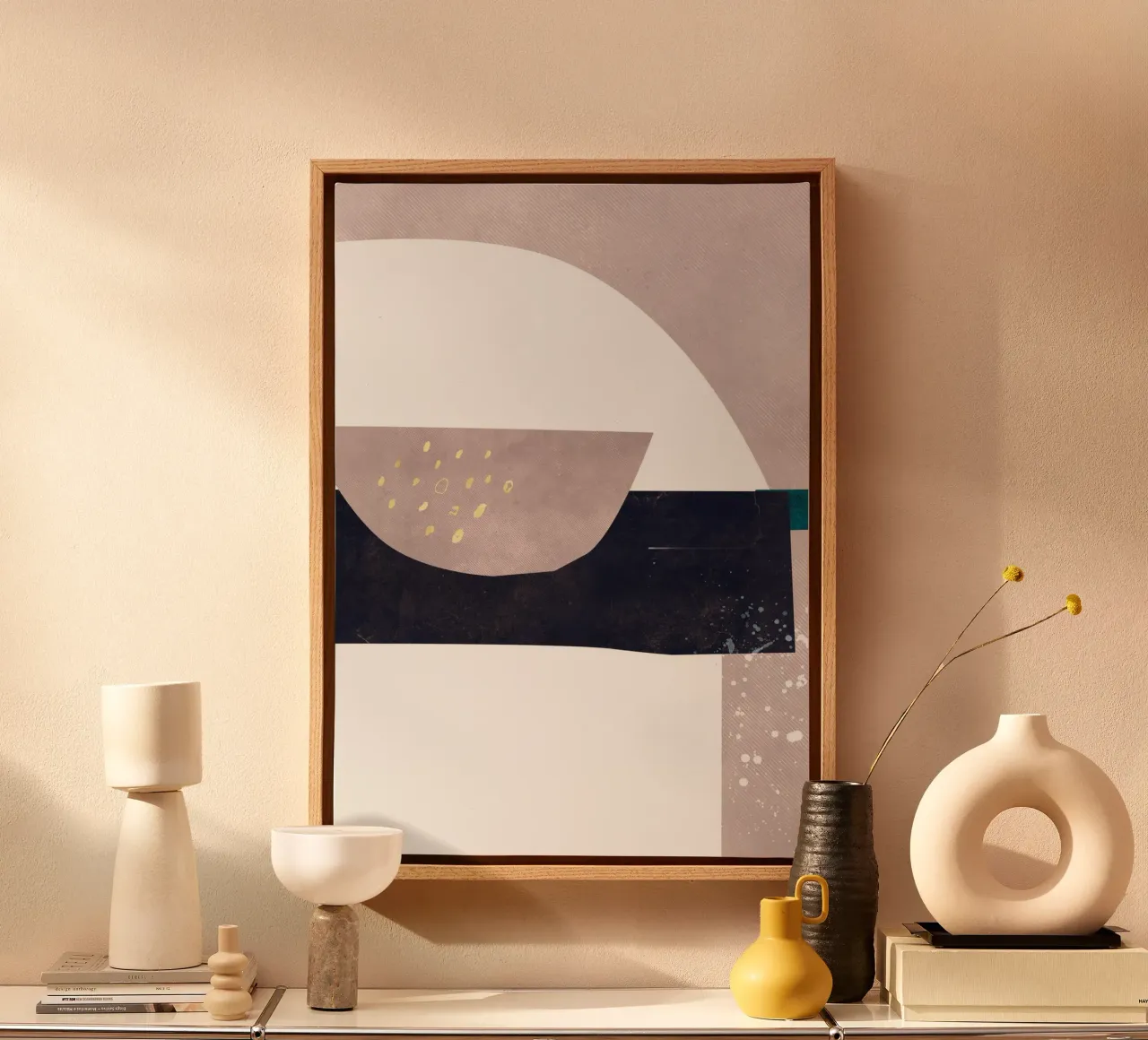 abstract art buildings canvas by vintageshop