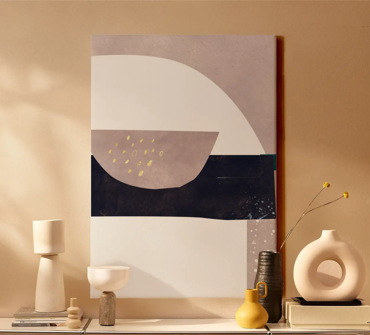 abstract art buildings canvas by vintageshop