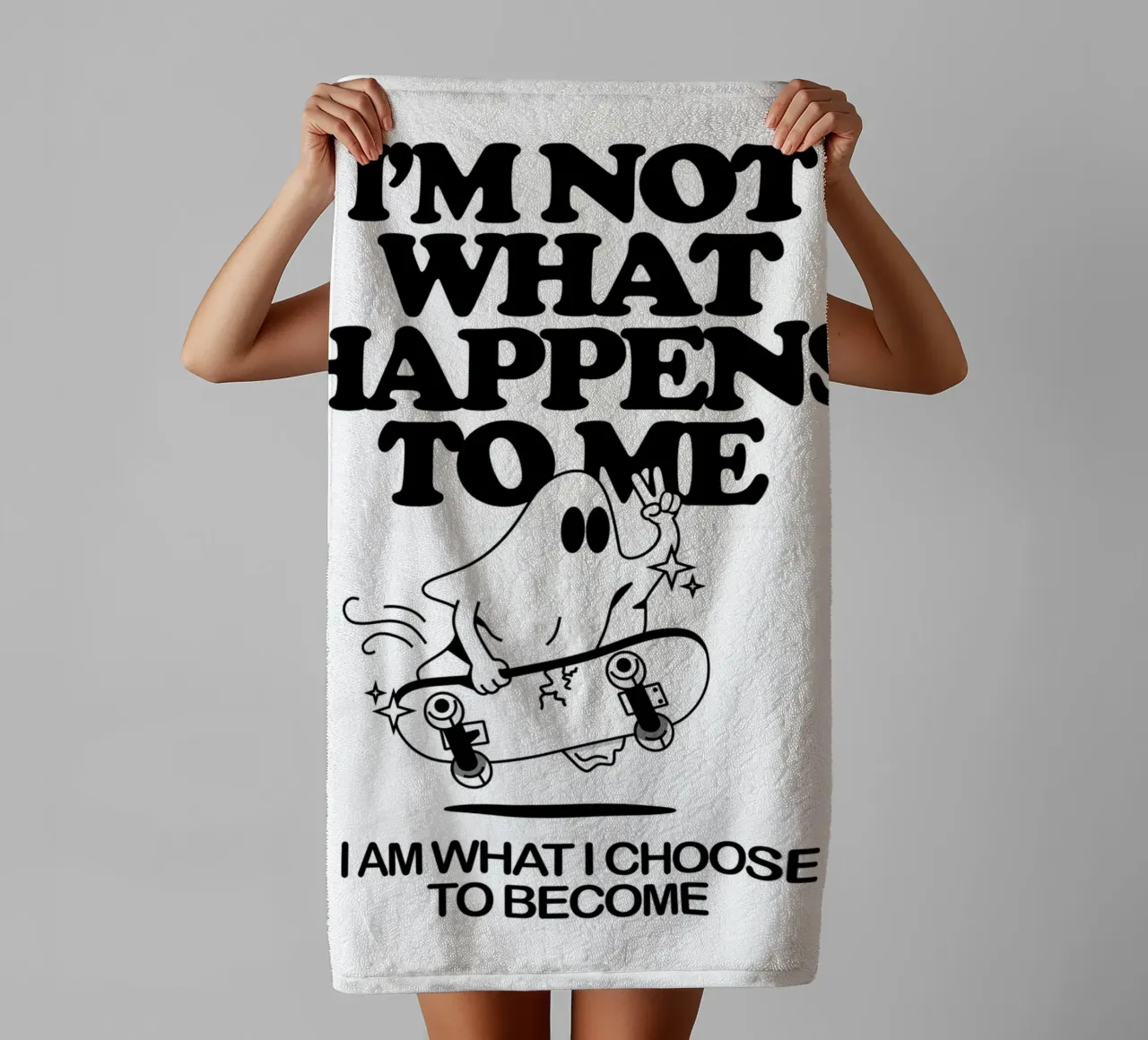 i'm not what happens towel by art quots shop