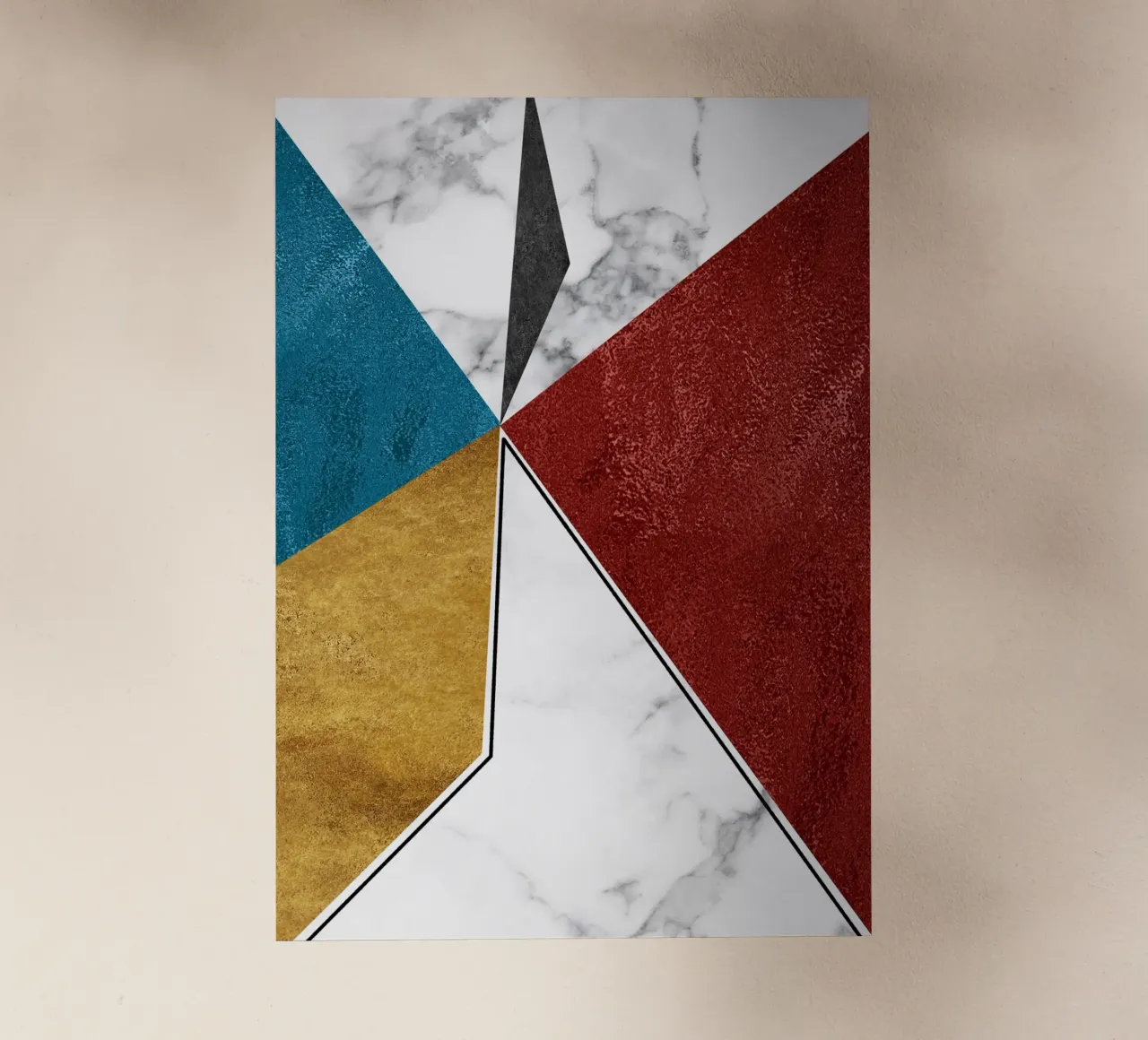abstract art geometric triangles pellicola backlit da vintageshop