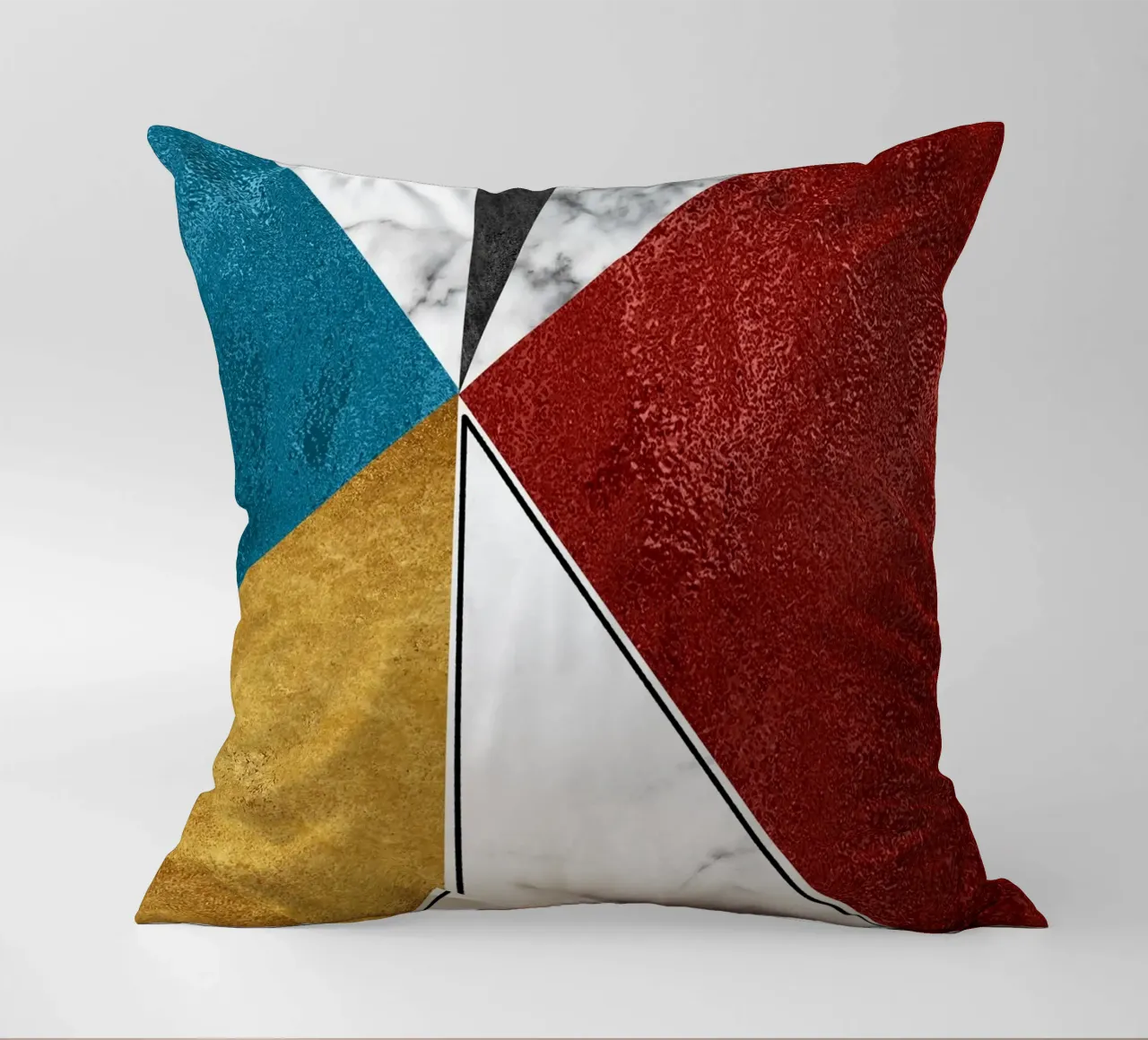 abstract art geometric triangles cuscino da vintageshop