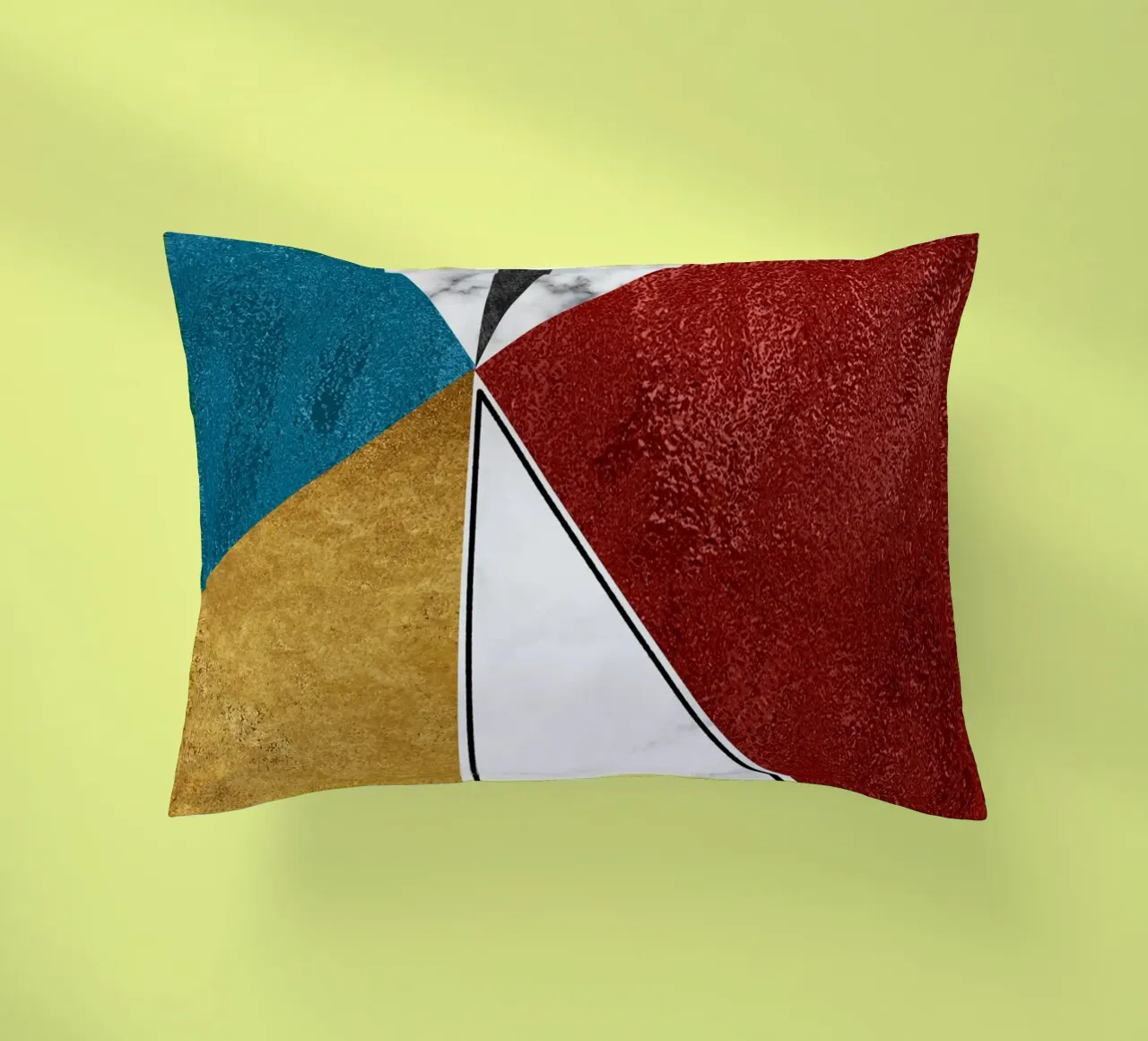 abstract art geometric triangles cuscino da vintageshop