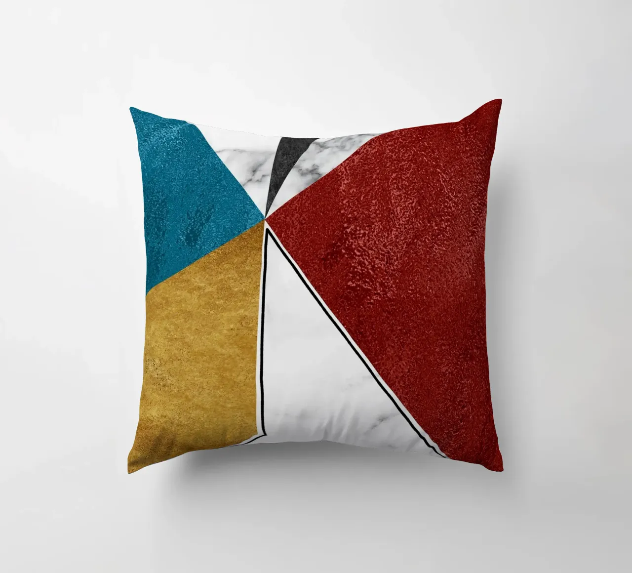 abstract art geometric triangles cuscino da vintageshop
