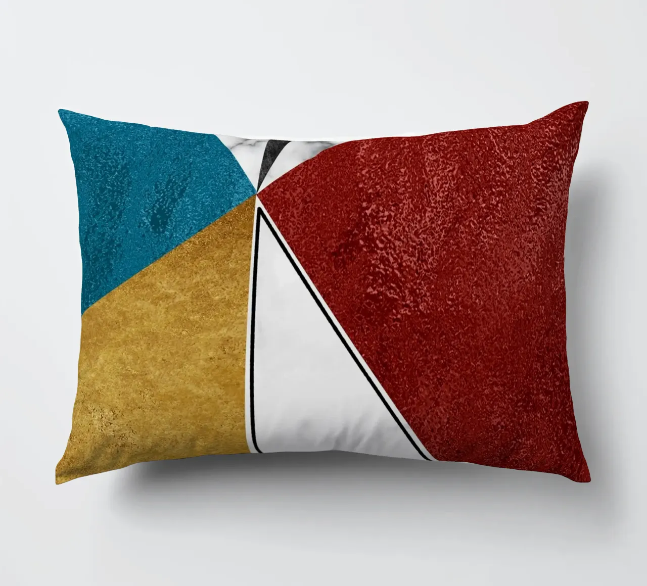 abstract art geometric triangles cuscino da vintageshop