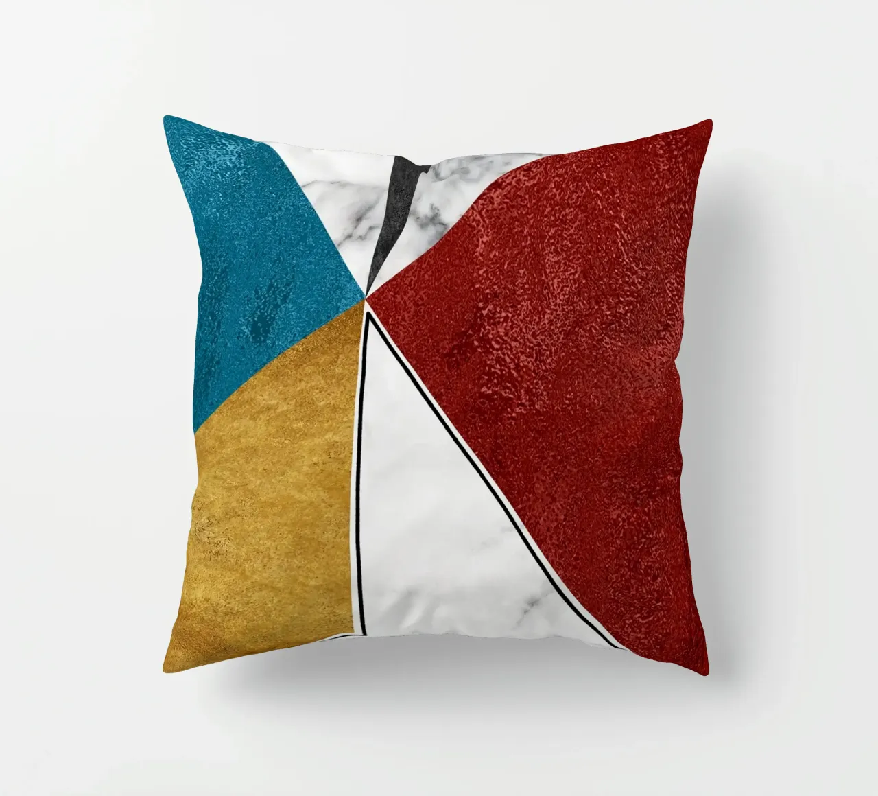 abstract art geometric triangles cuscino da vintageshop