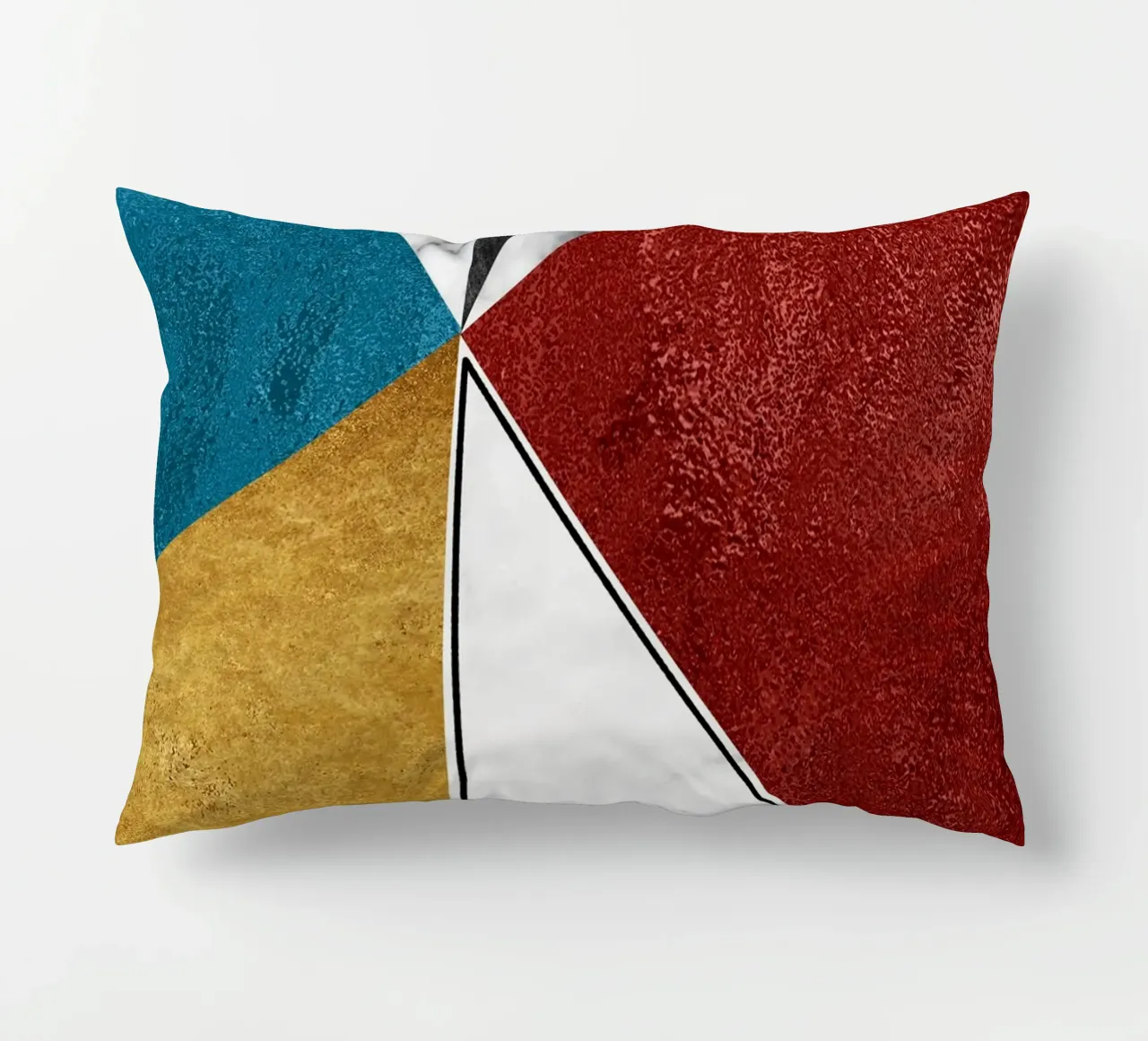 abstract art geometric triangles cuscino da vintageshop