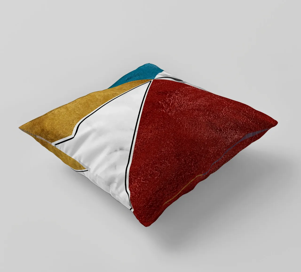 abstract art geometric triangles cuscino da vintageshop