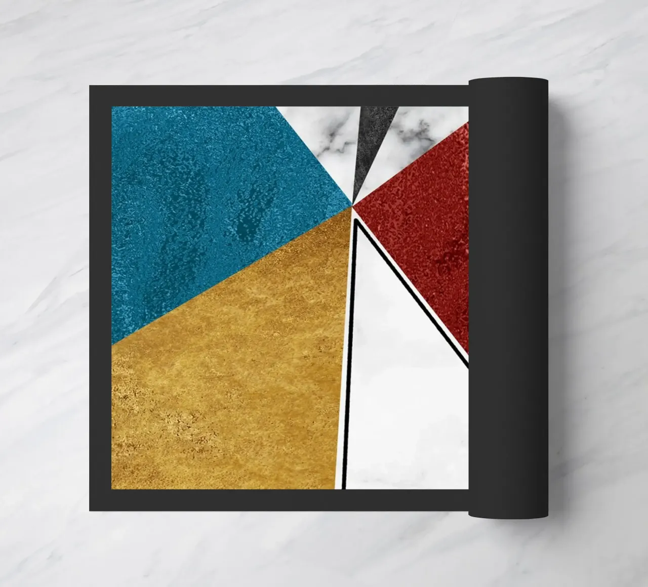 abstract art geometric triangles zerbino da vintageshop