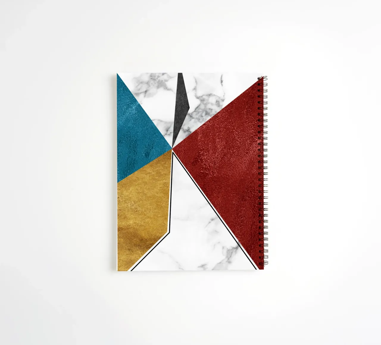 abstract art geometric triangles spiral notebook by vintageshop