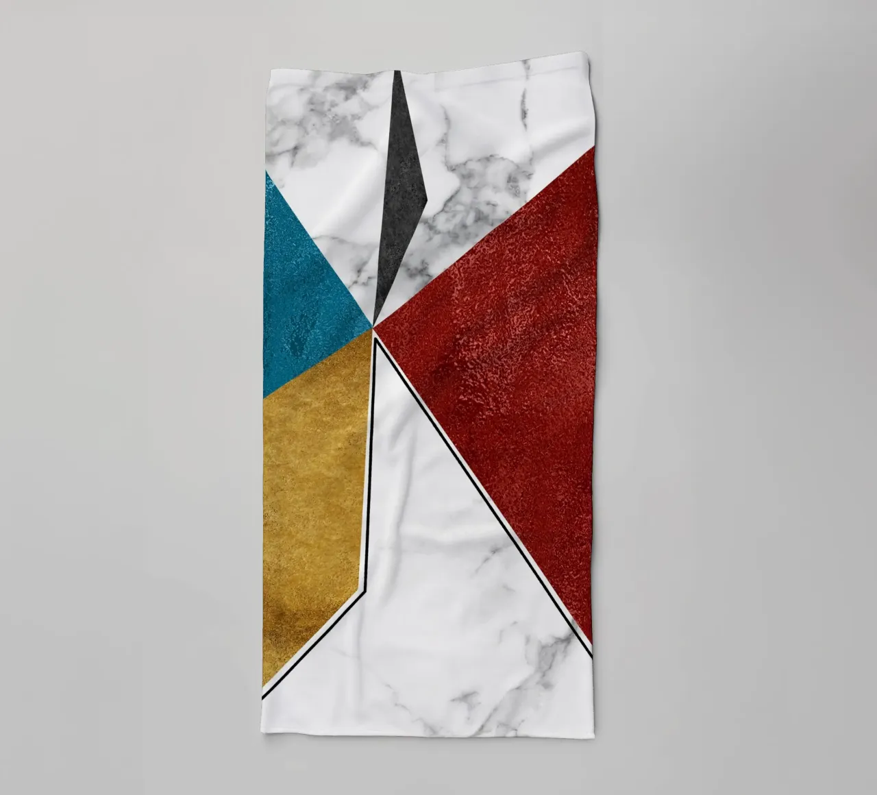 abstract art geometric triangles asciugamano da bagno da vintageshop