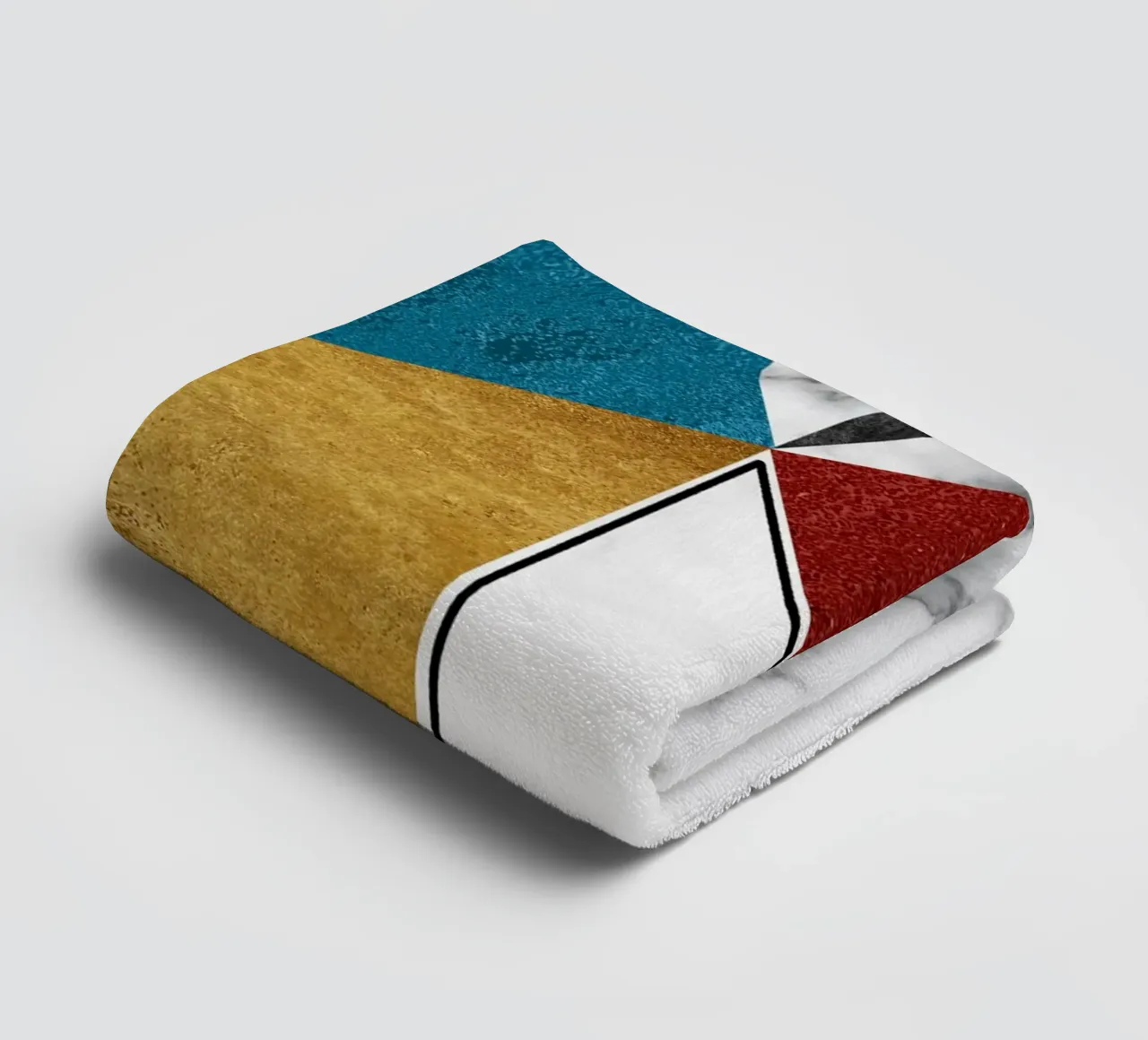 abstract art geometric triangles asciugamano da bagno da vintageshop