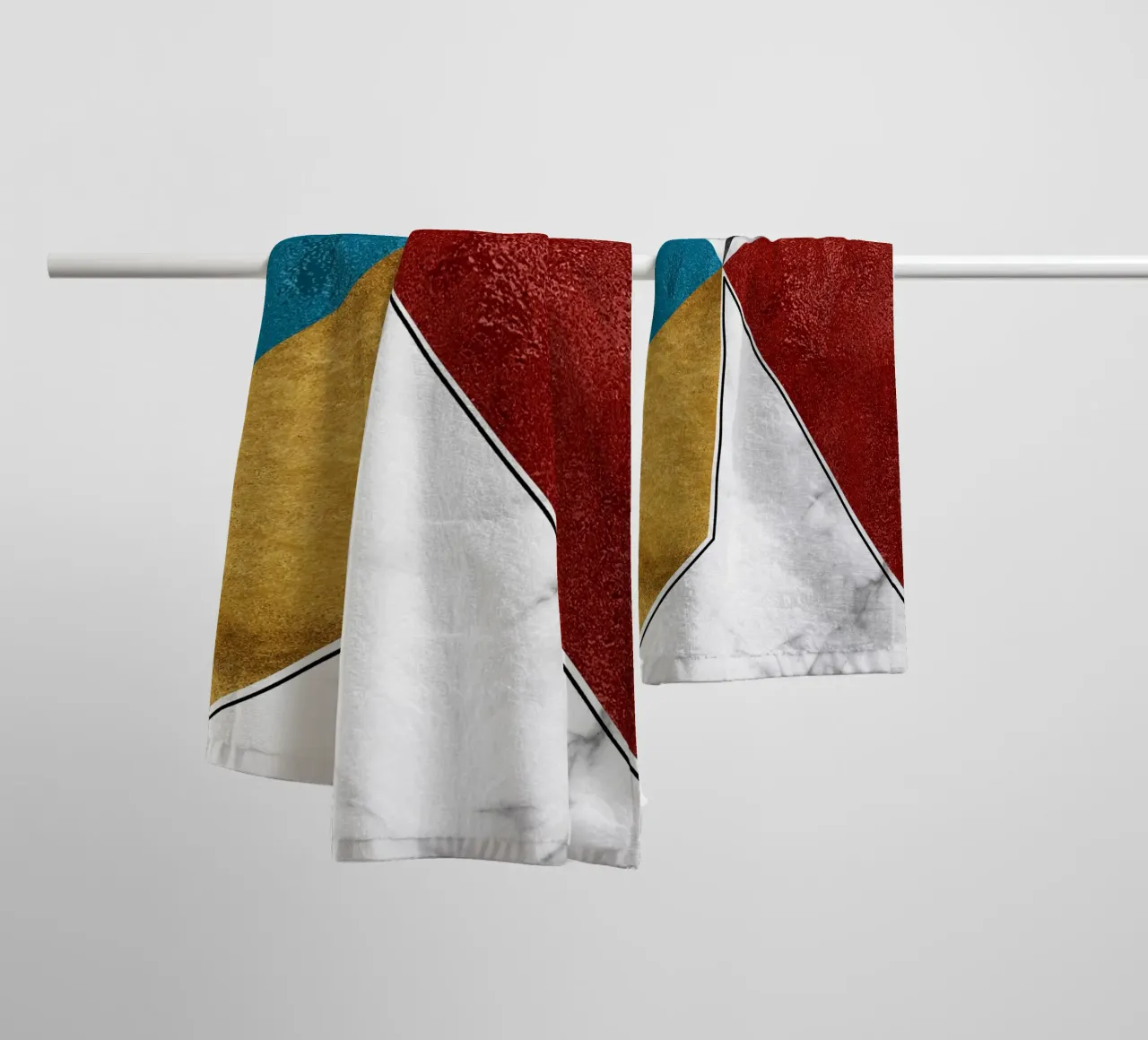 abstract art geometric triangles asciugamano da bagno da vintageshop