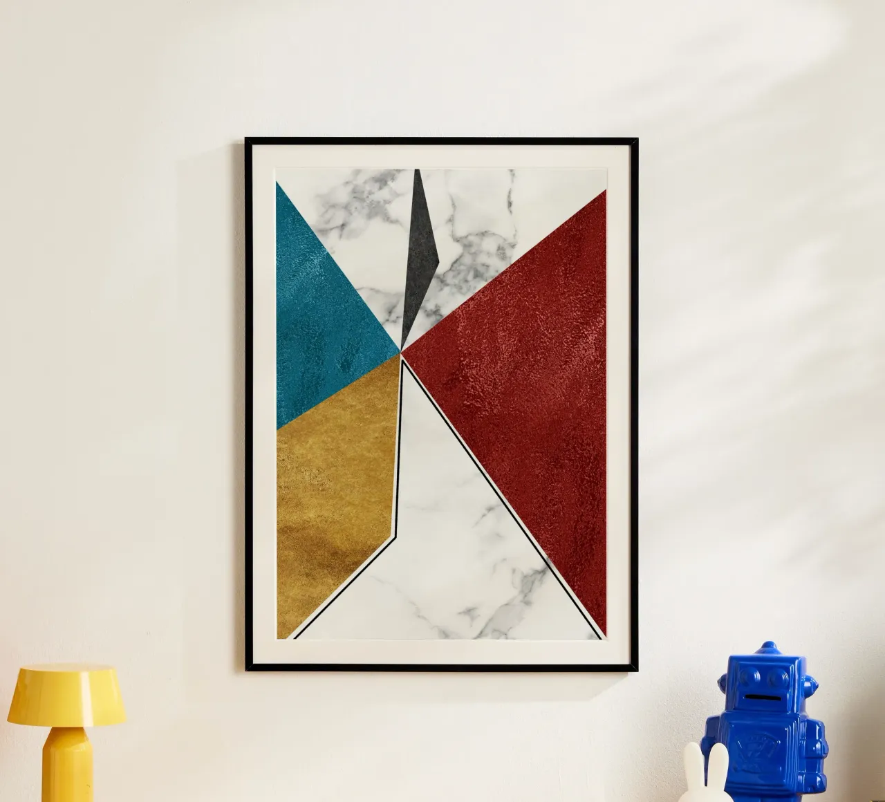 abstract art geometric triangles carta hahnemühle da vintageshop