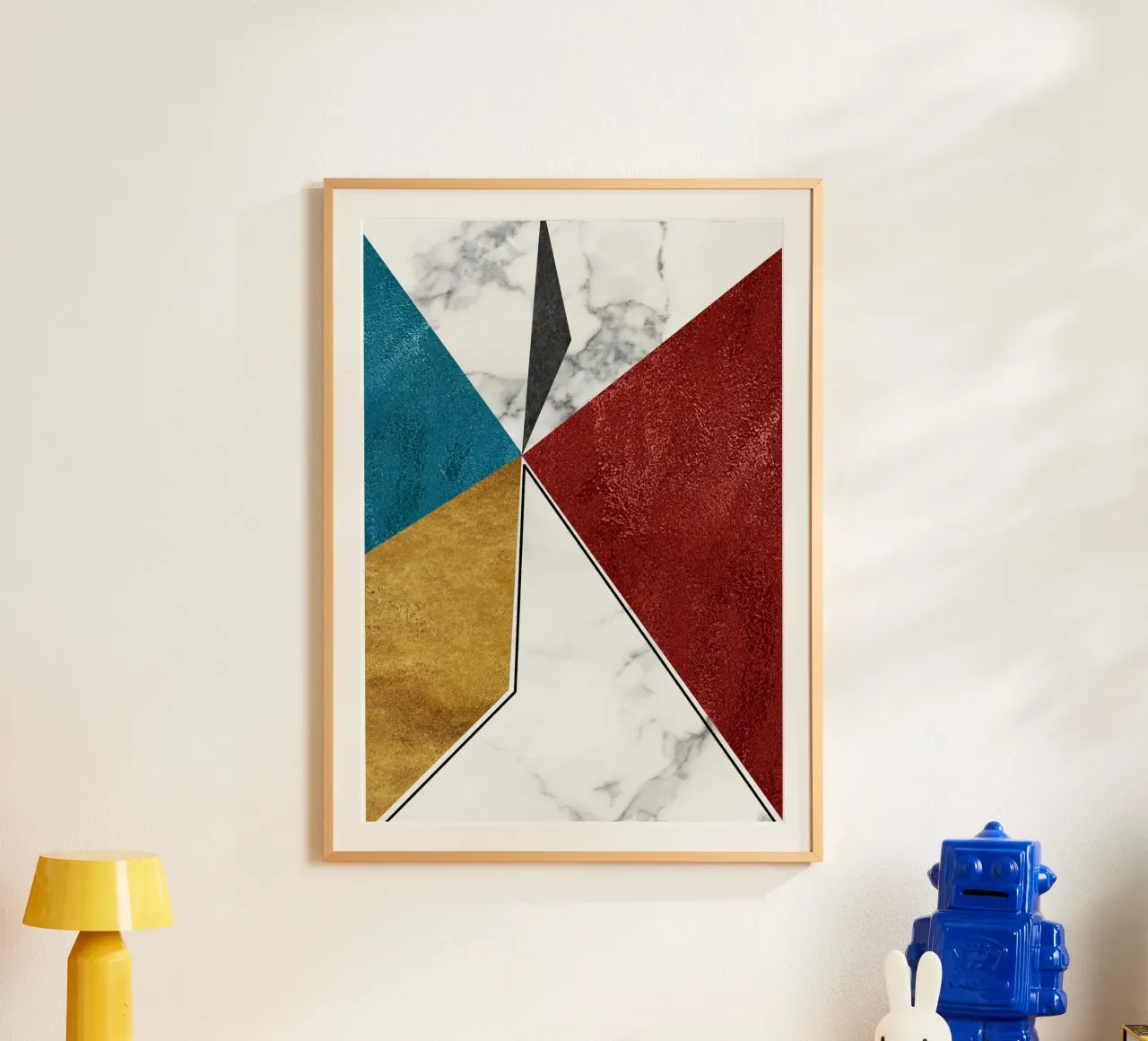 abstract art geometric triangles carta hahnemühle da vintageshop