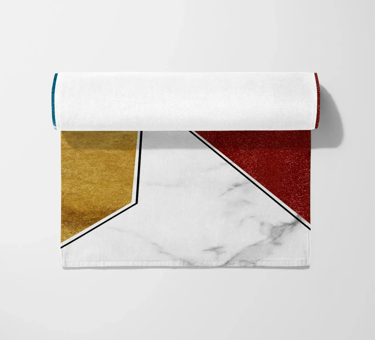 abstract art geometric triangles telo mare da vintageshop