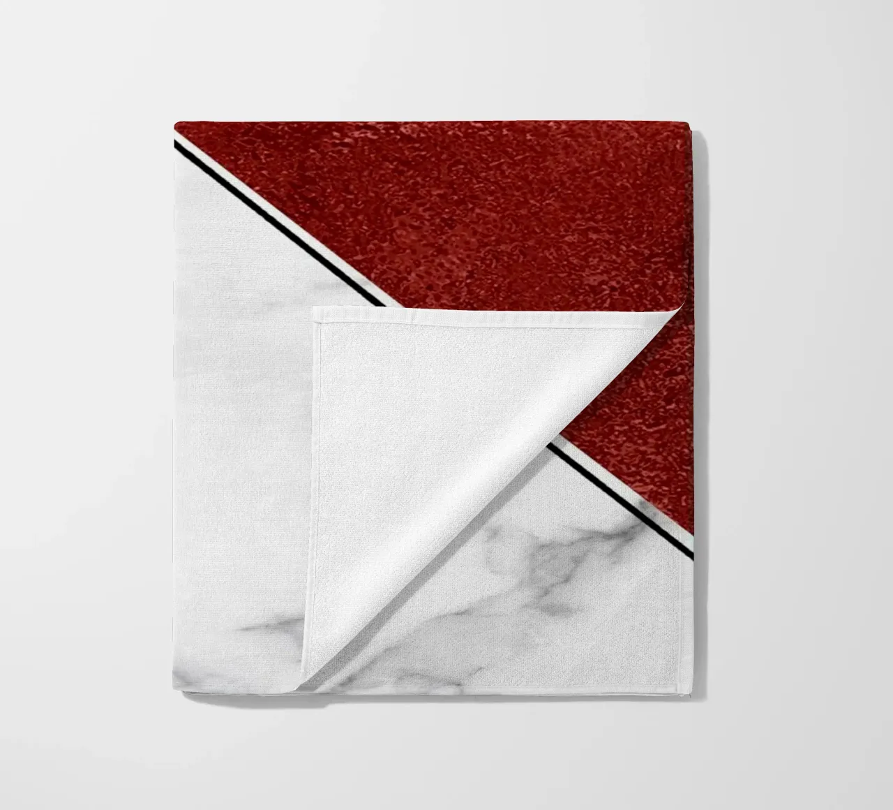 abstract art geometric triangles telo mare da vintageshop