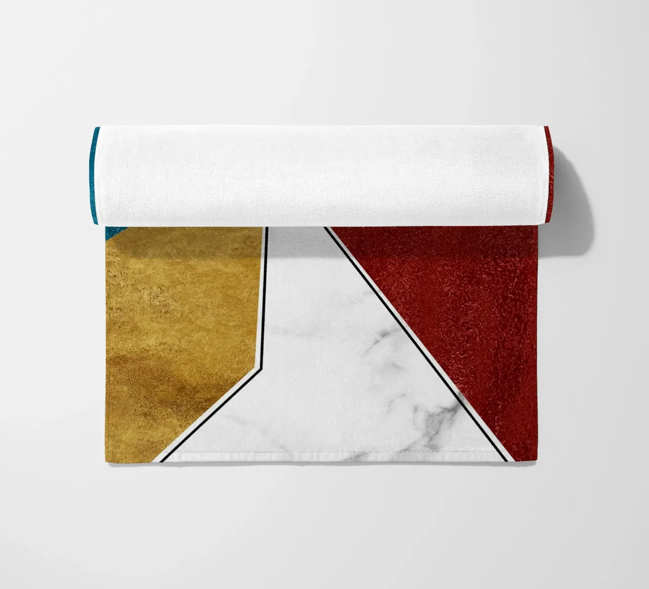 abstract art geometric triangles telo mare da vintageshop