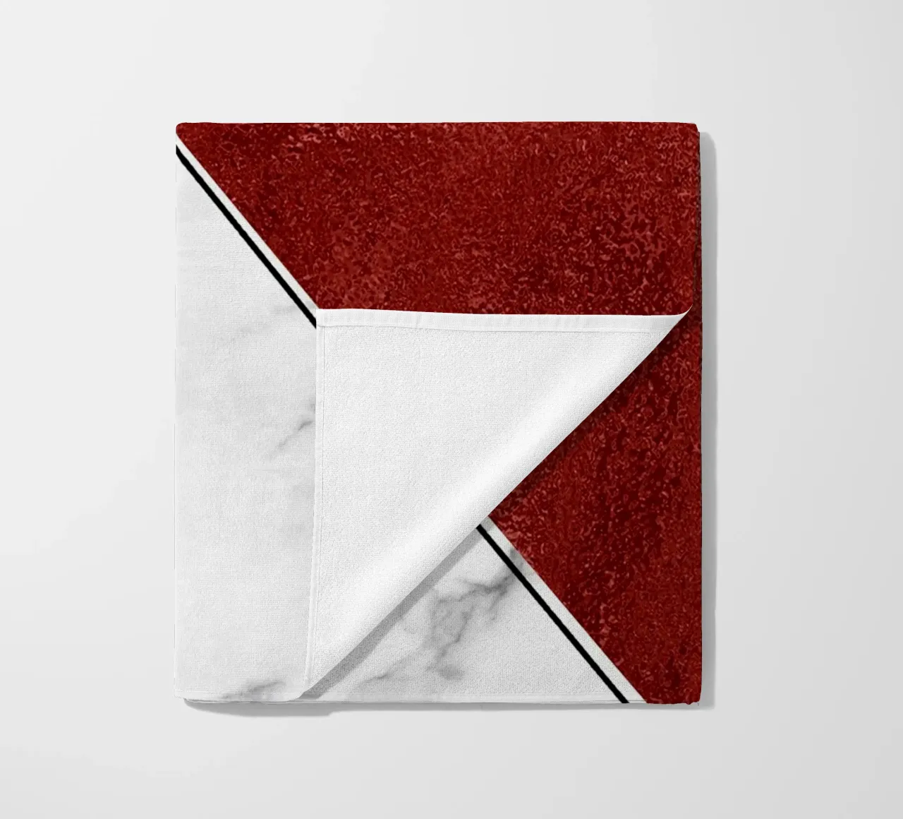 abstract art geometric triangles telo mare da vintageshop