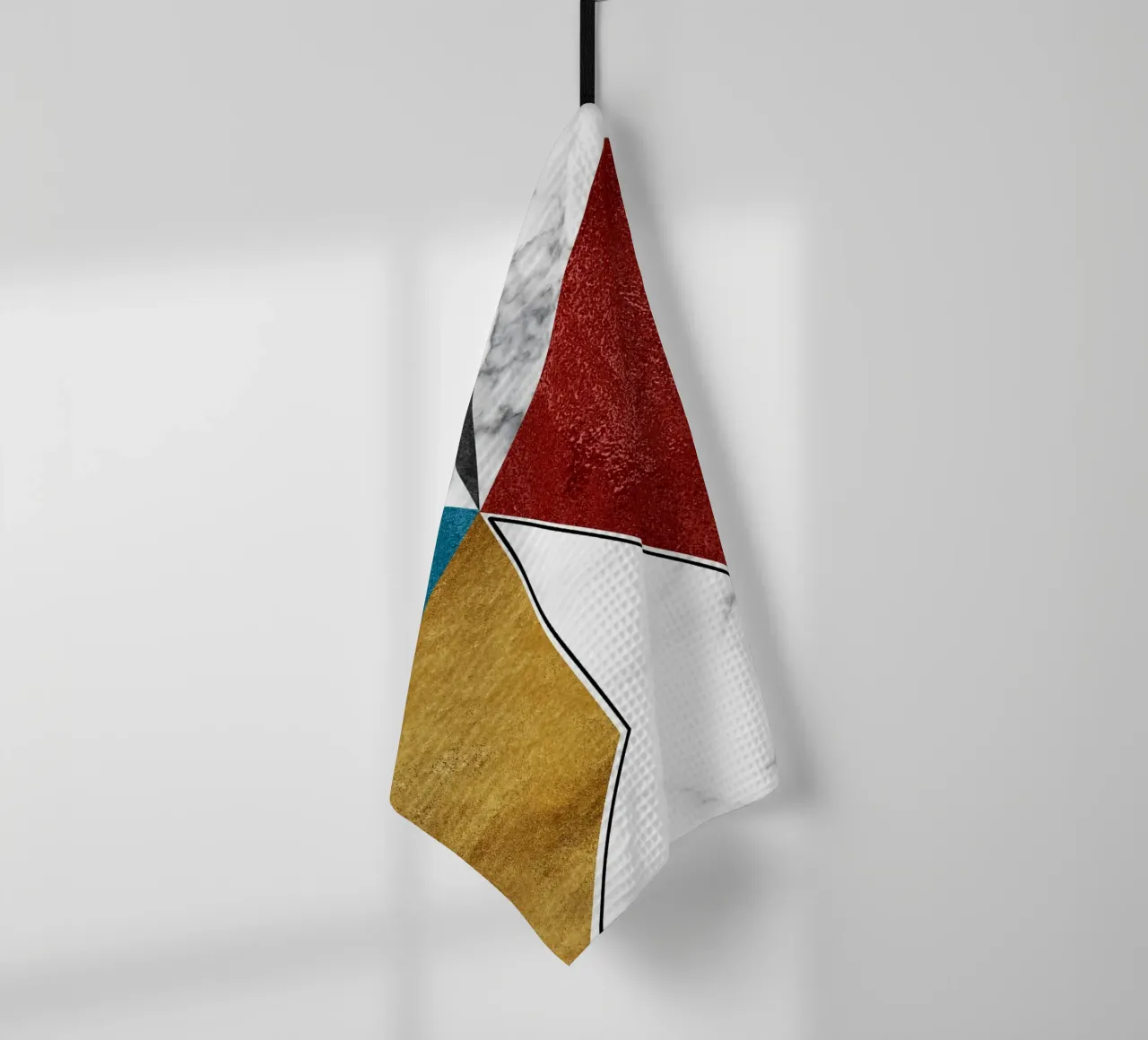 abstract art geometric triangles canovaccio da cucina da vintageshop