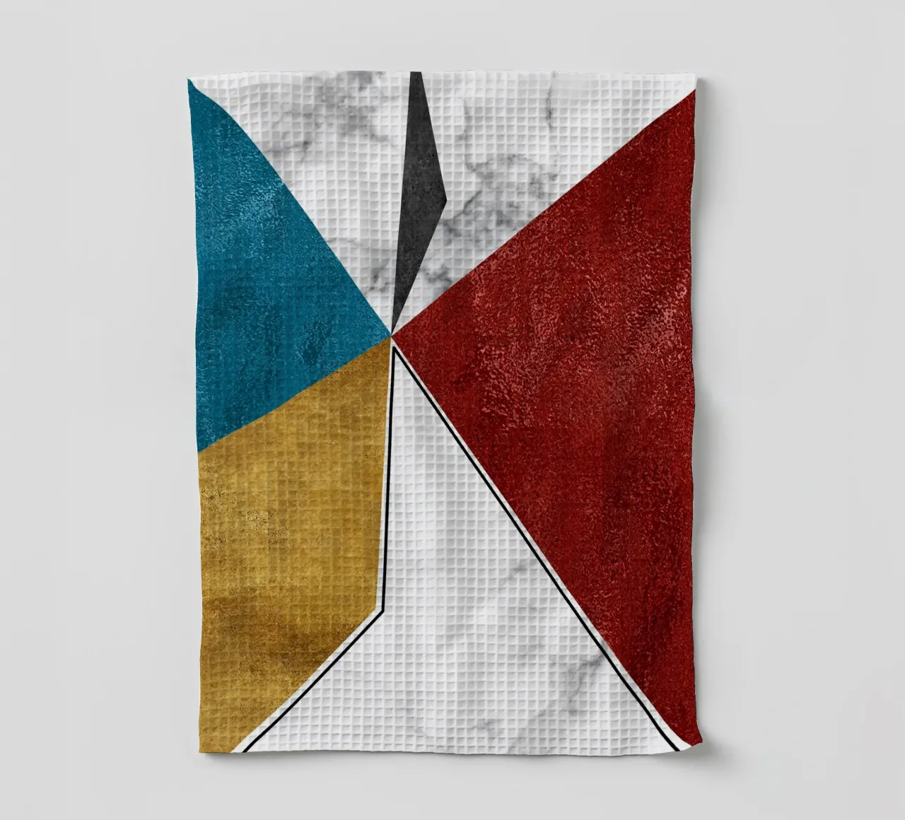 abstract art geometric triangles canovaccio da cucina da vintageshop