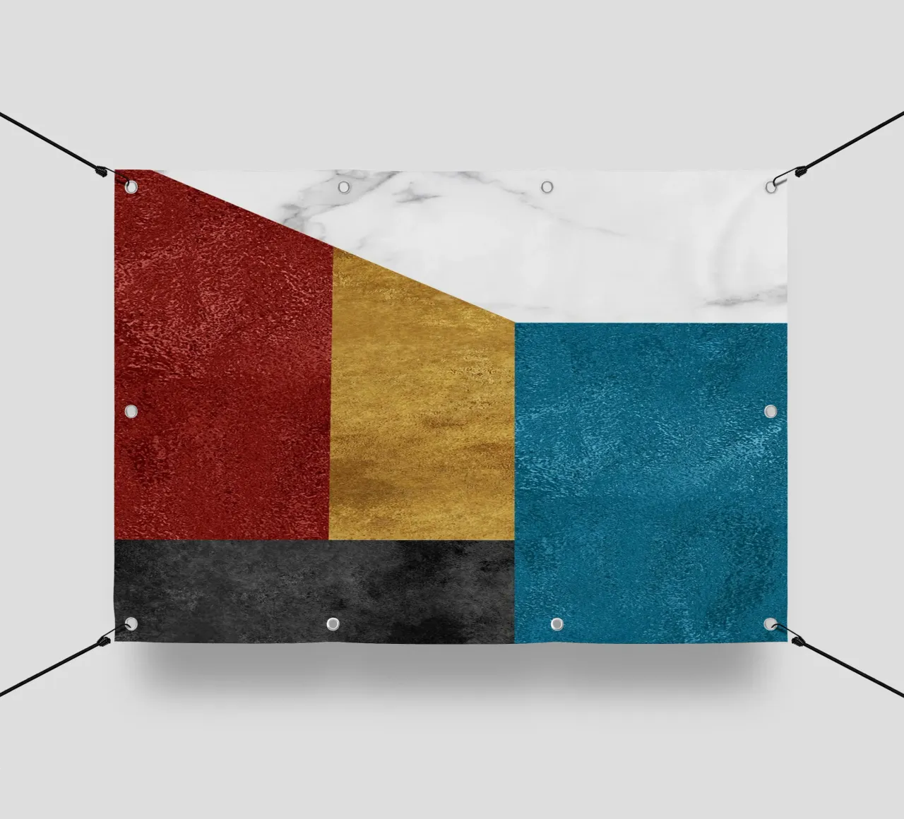 abstract art geometric squares telo in pvc da vintageshop