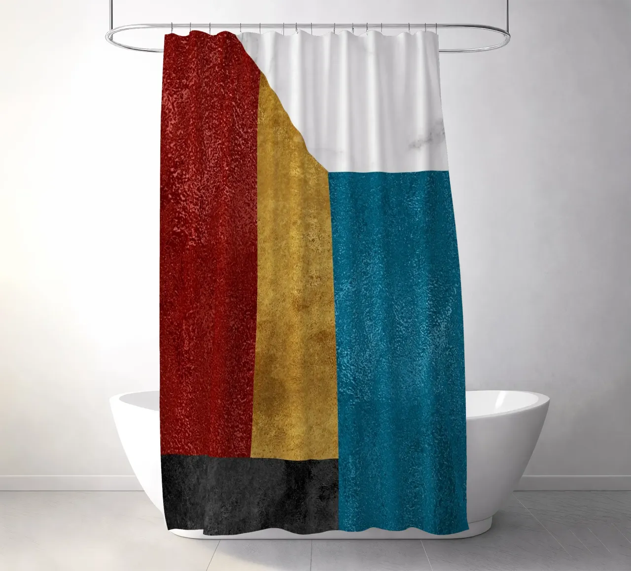 abstract art geometric squares tenda da doccia da vintageshop