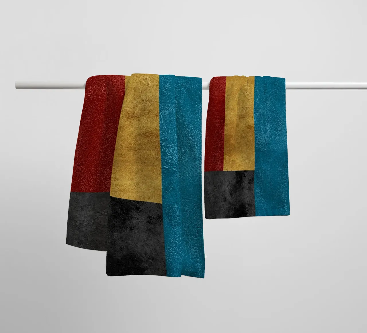 abstract art geometric squares asciugamano da bagno da vintageshop
