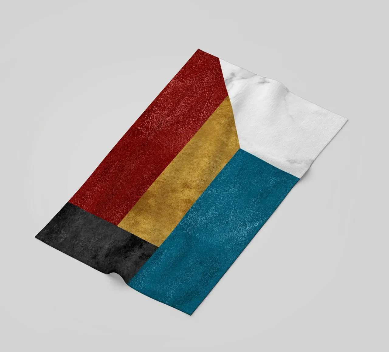 abstract art geometric squares telo mare da vintageshop