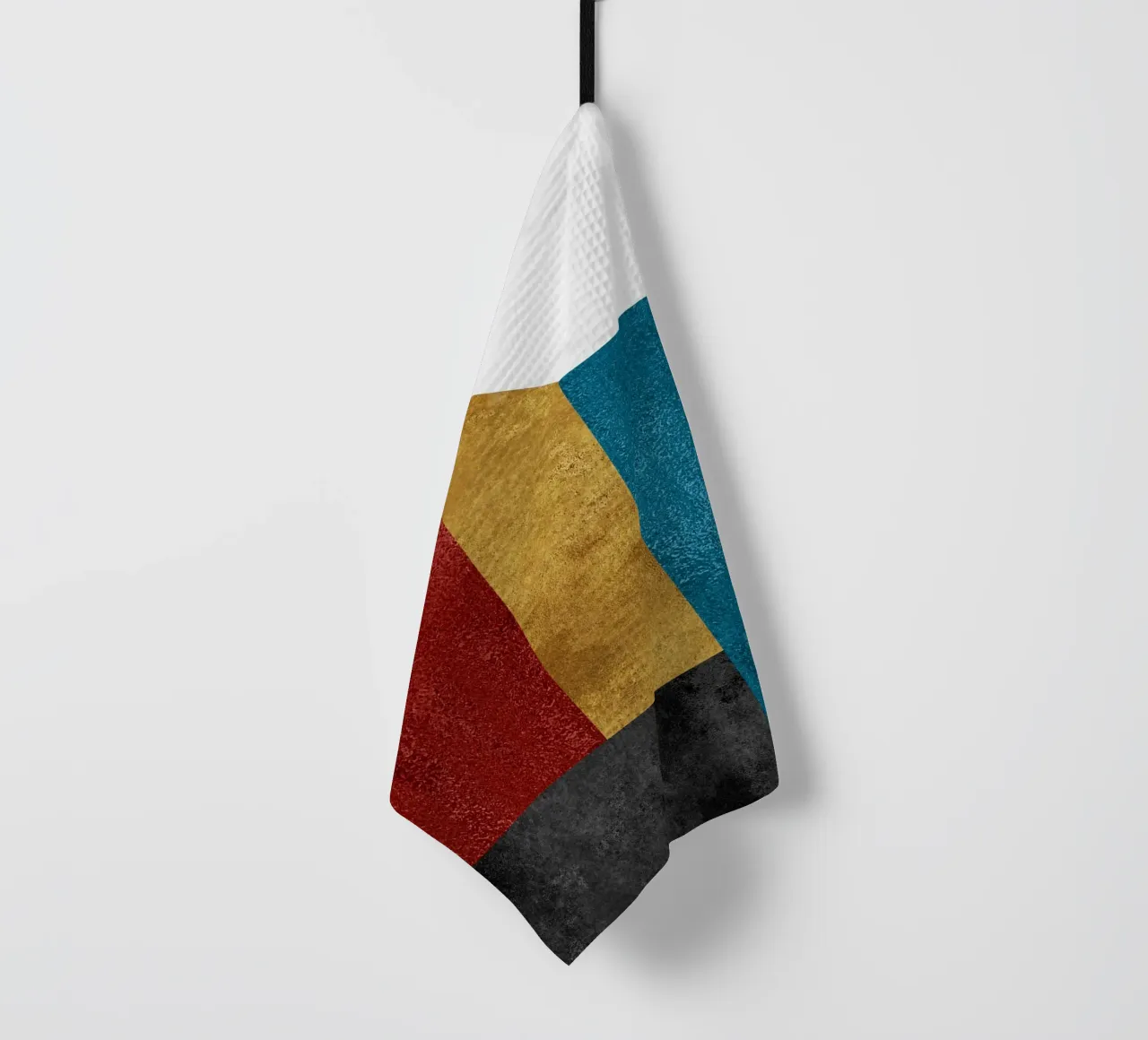 abstract art geometric squares canovaccio da cucina da vintageshop