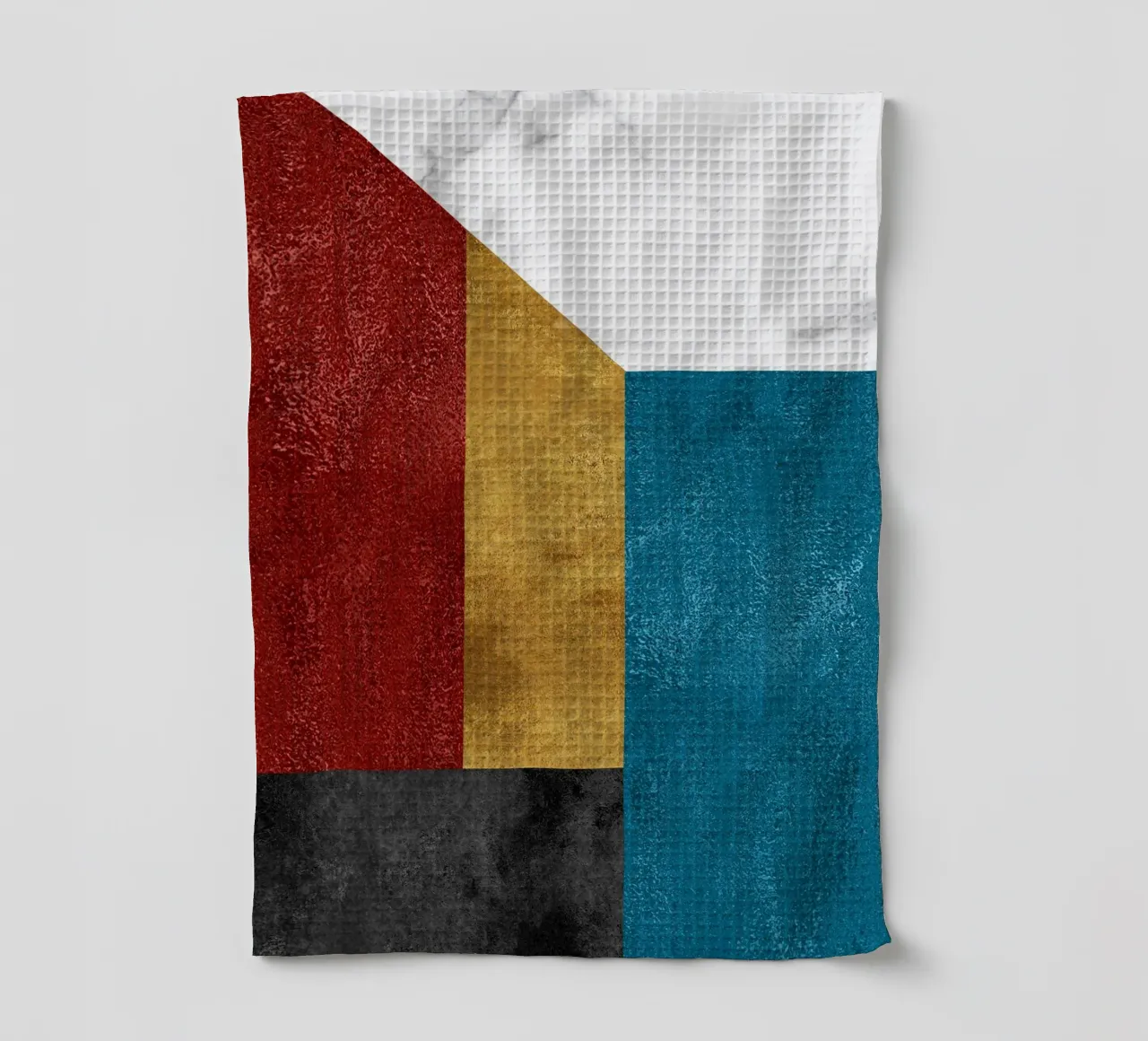 abstract art geometric squares canovaccio da cucina da vintageshop