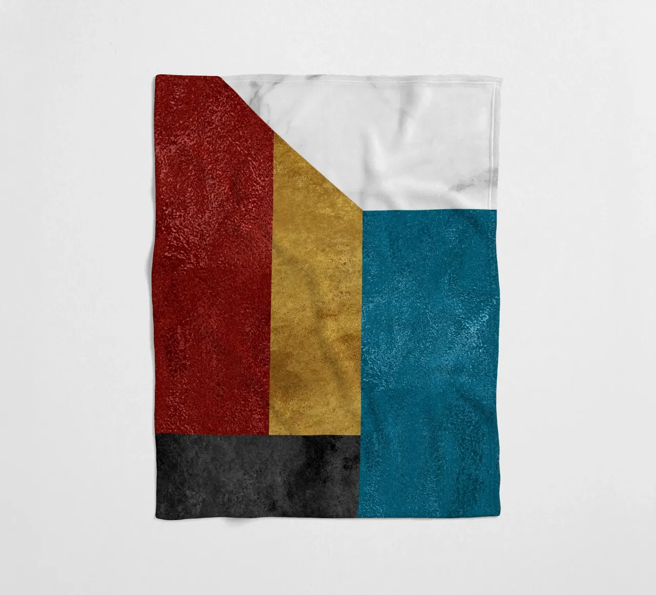 abstract art geometric squares coperta in pile da vintageshop