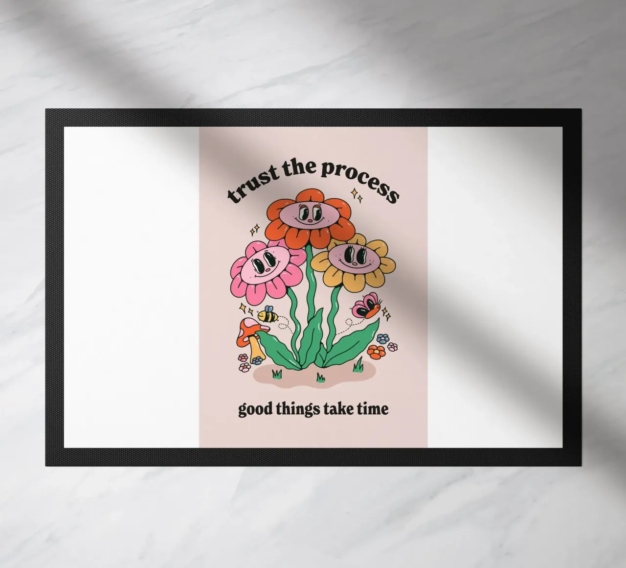 trust the process doormat by art quots shop