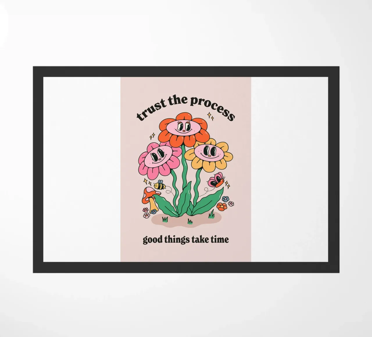 trust the process doormat by art quots shop