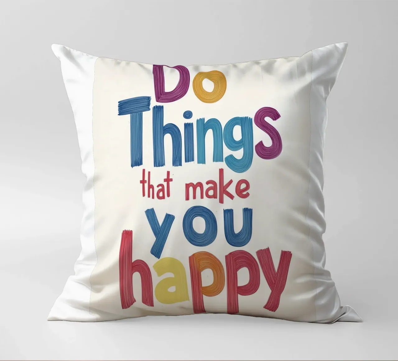 do things that make you happy decorative cushion by art quots shop