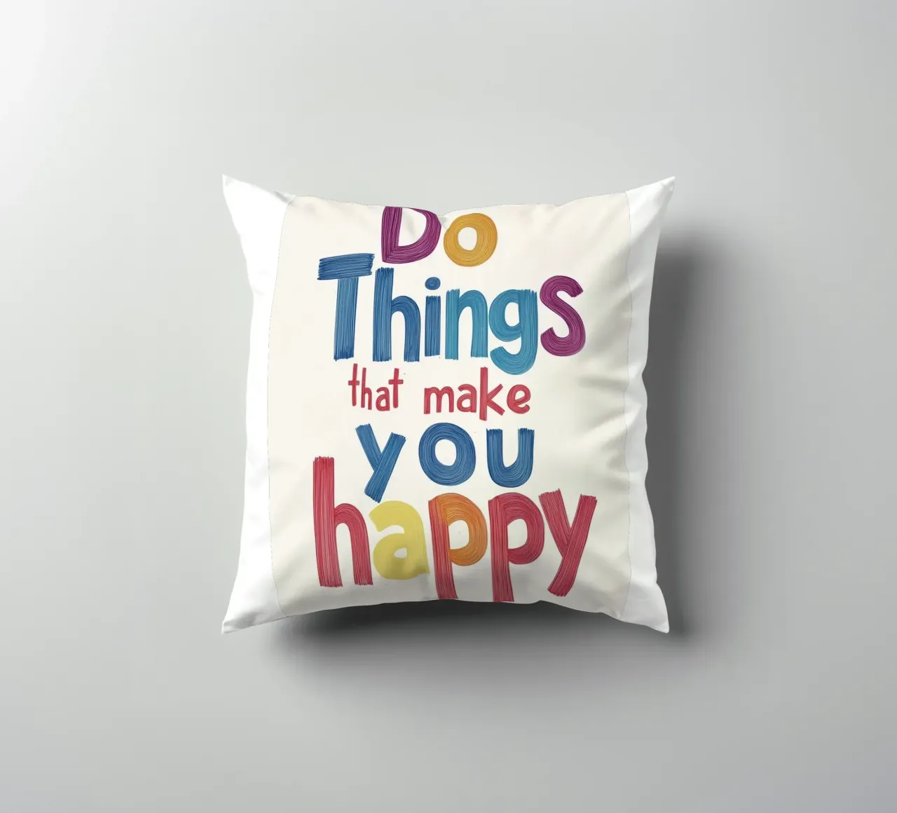 do things that make you happy decorative cushion by art quots shop