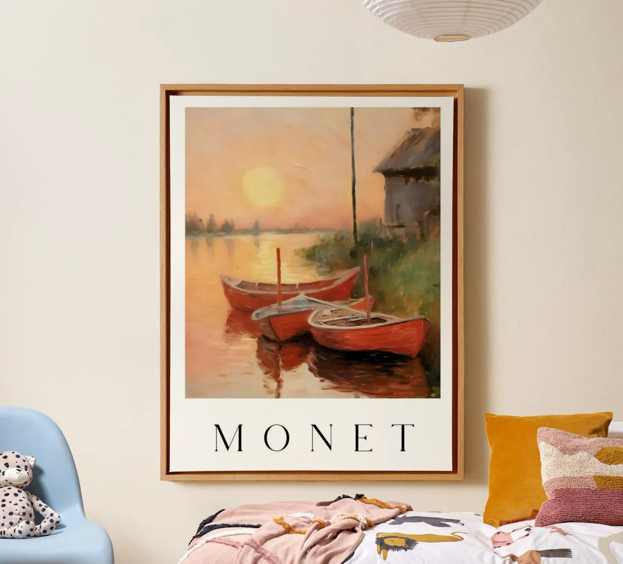 Claude inspired art tela con Cornice a cassetta da Top Art
