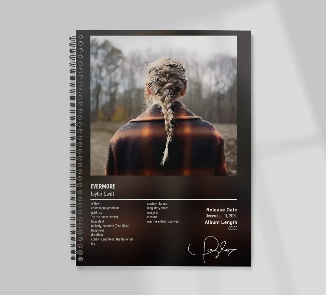 evermore By Taylor Swift diario ad anelli da DGUnder