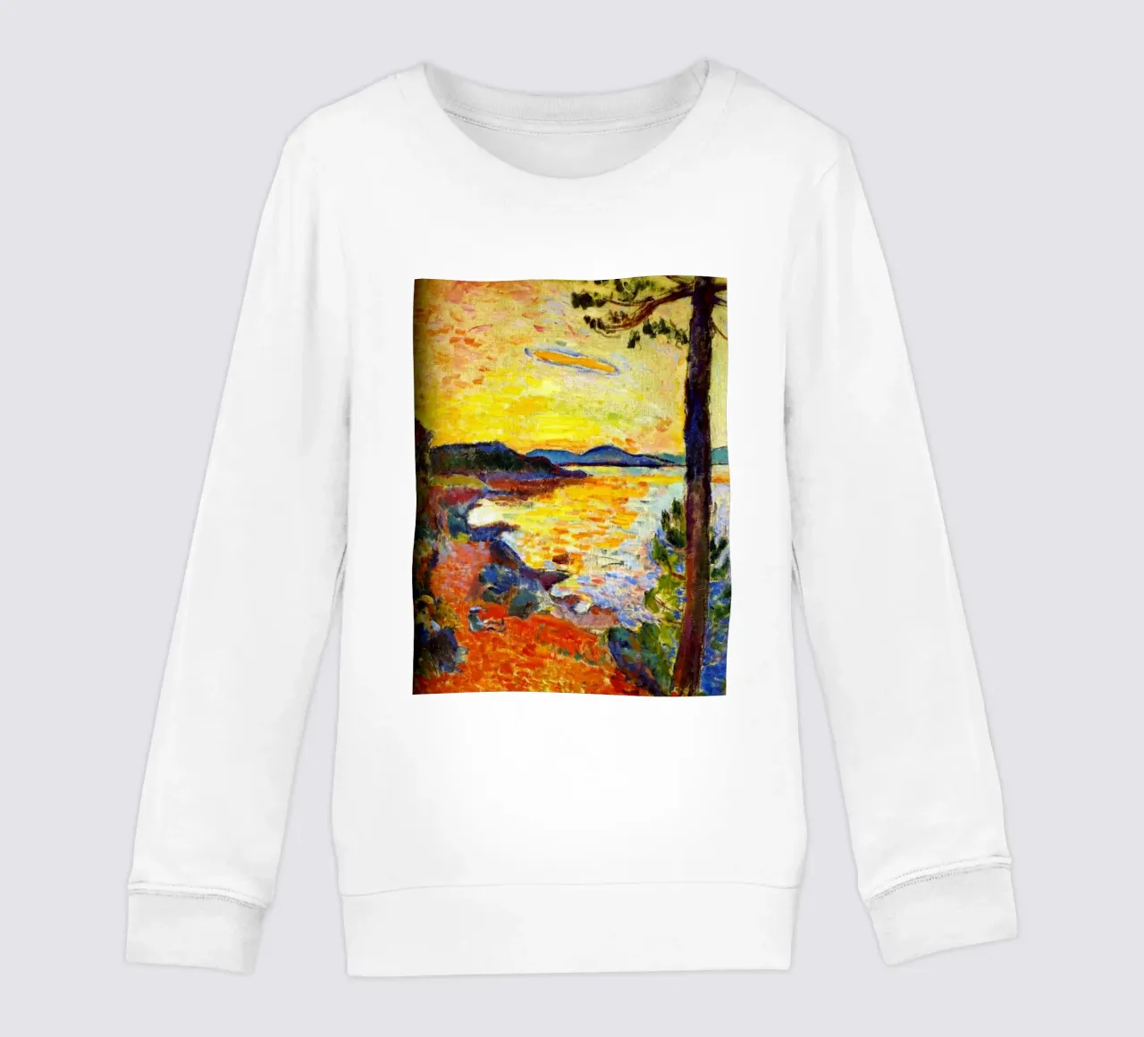 sunset coastline view kids sweatshirt by briyan shop