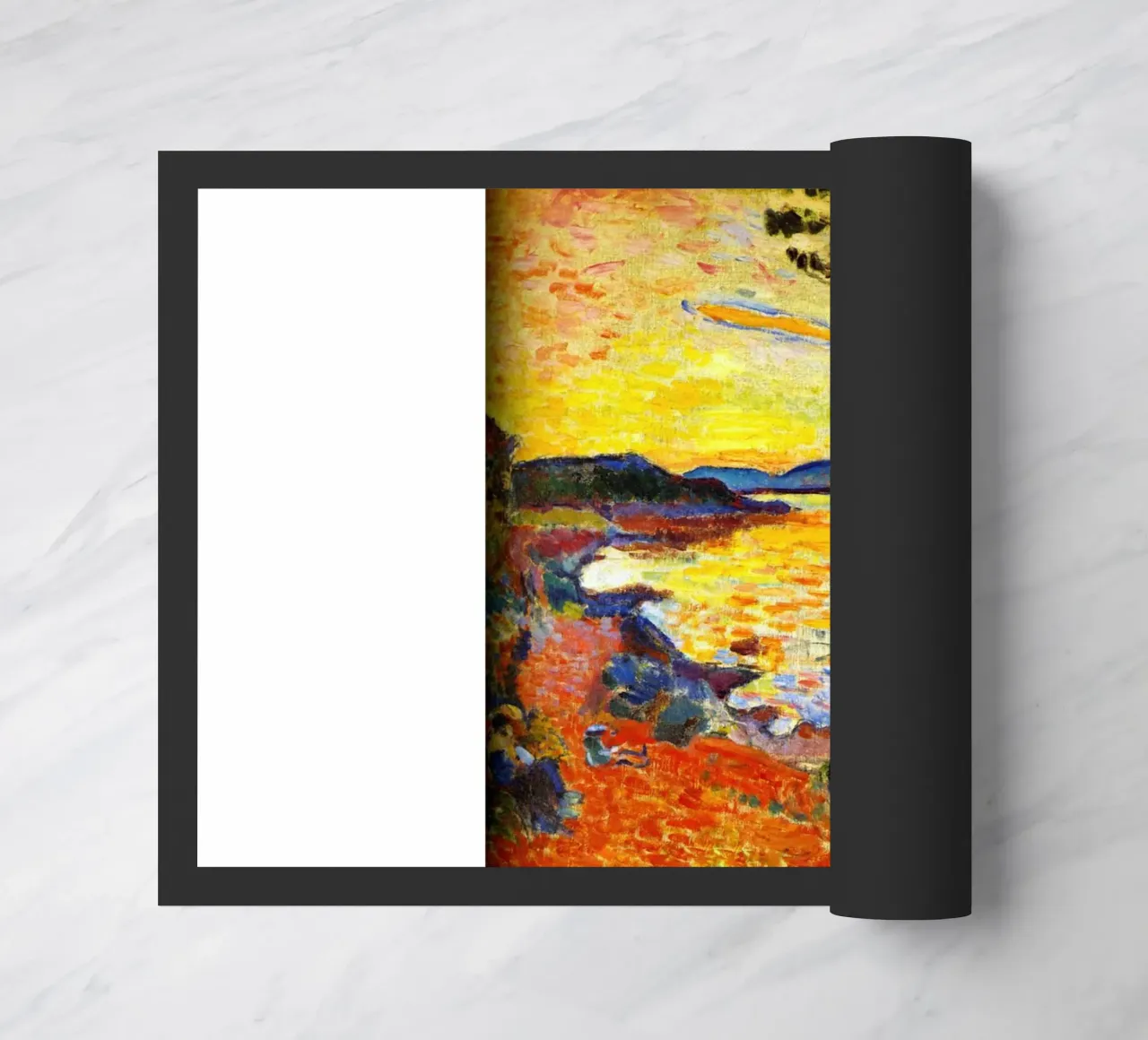 sunset coastline view doormat by briyan shop