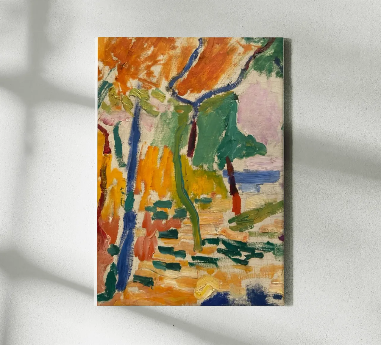 vegetazione colorata parco arboreo tela con Cornice a cassetta da briyan shop