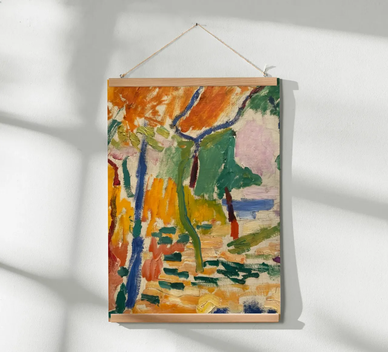 végétation colorée arbre parc poster avec cadre en plastique de briyan shop