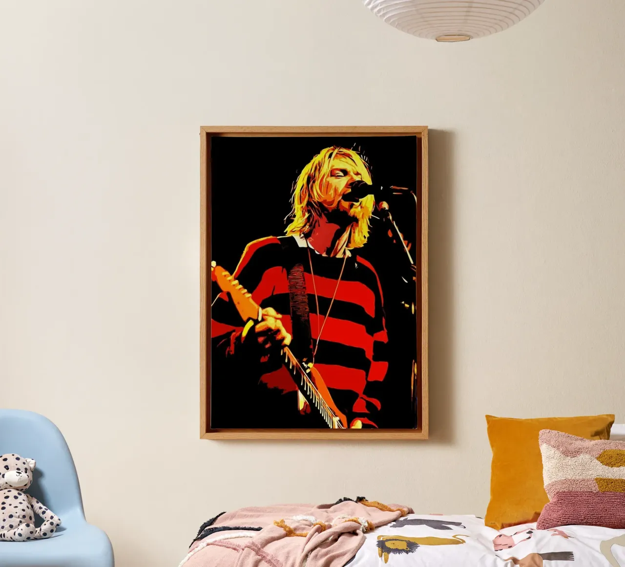 Kurt Cobain art tela con Cornice a cassetta da nicol shop