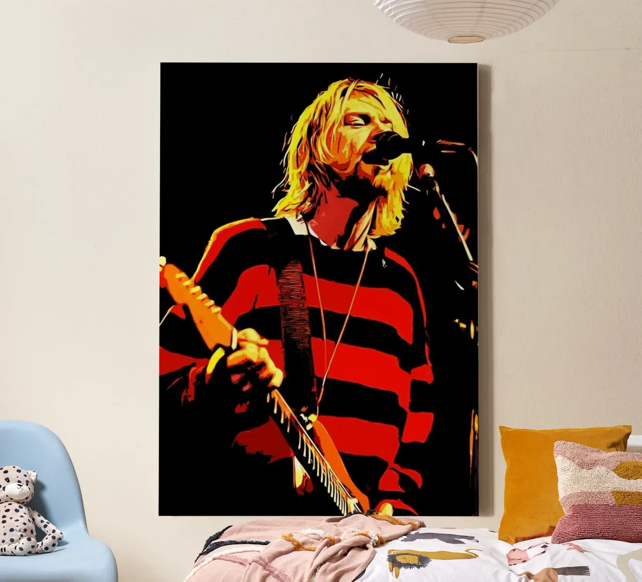 Kurt Cobain art tela con Cornice a cassetta da nicol shop