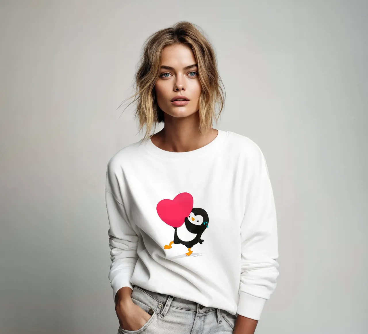 Un piccolo pinguino dal cuore grande felpa da julianamotzko
