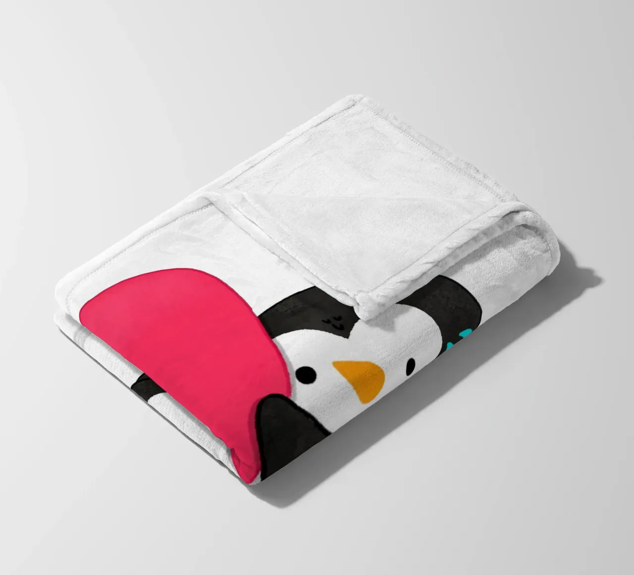 Un piccolo pinguino dal cuore grande coperta in pile da julianamotzko