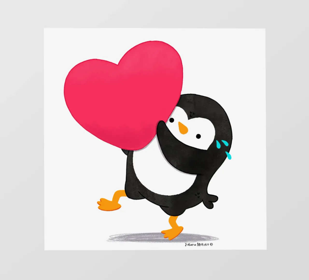 Un piccolo pinguino dal cuore grande telo in pvc da julianamotzko