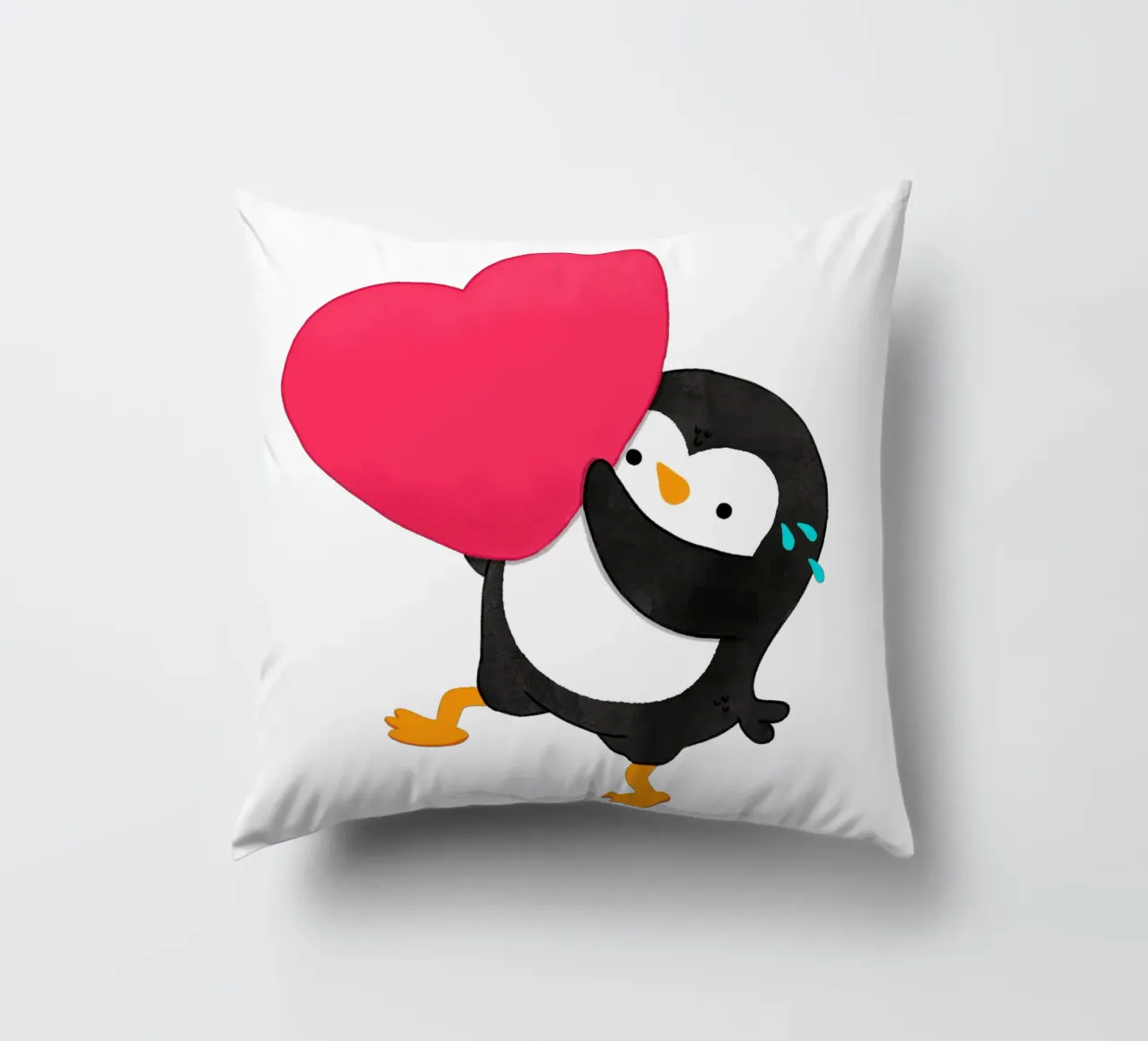 Un piccolo pinguino dal cuore grande cuscino da julianamotzko