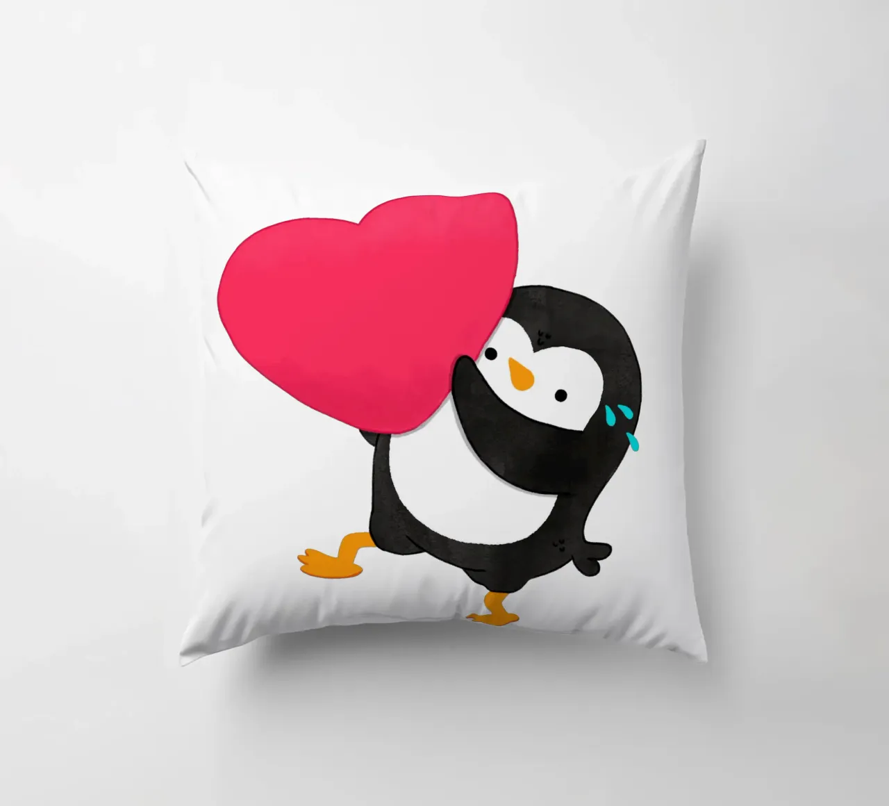 Un piccolo pinguino dal cuore grande cuscino da julianamotzko