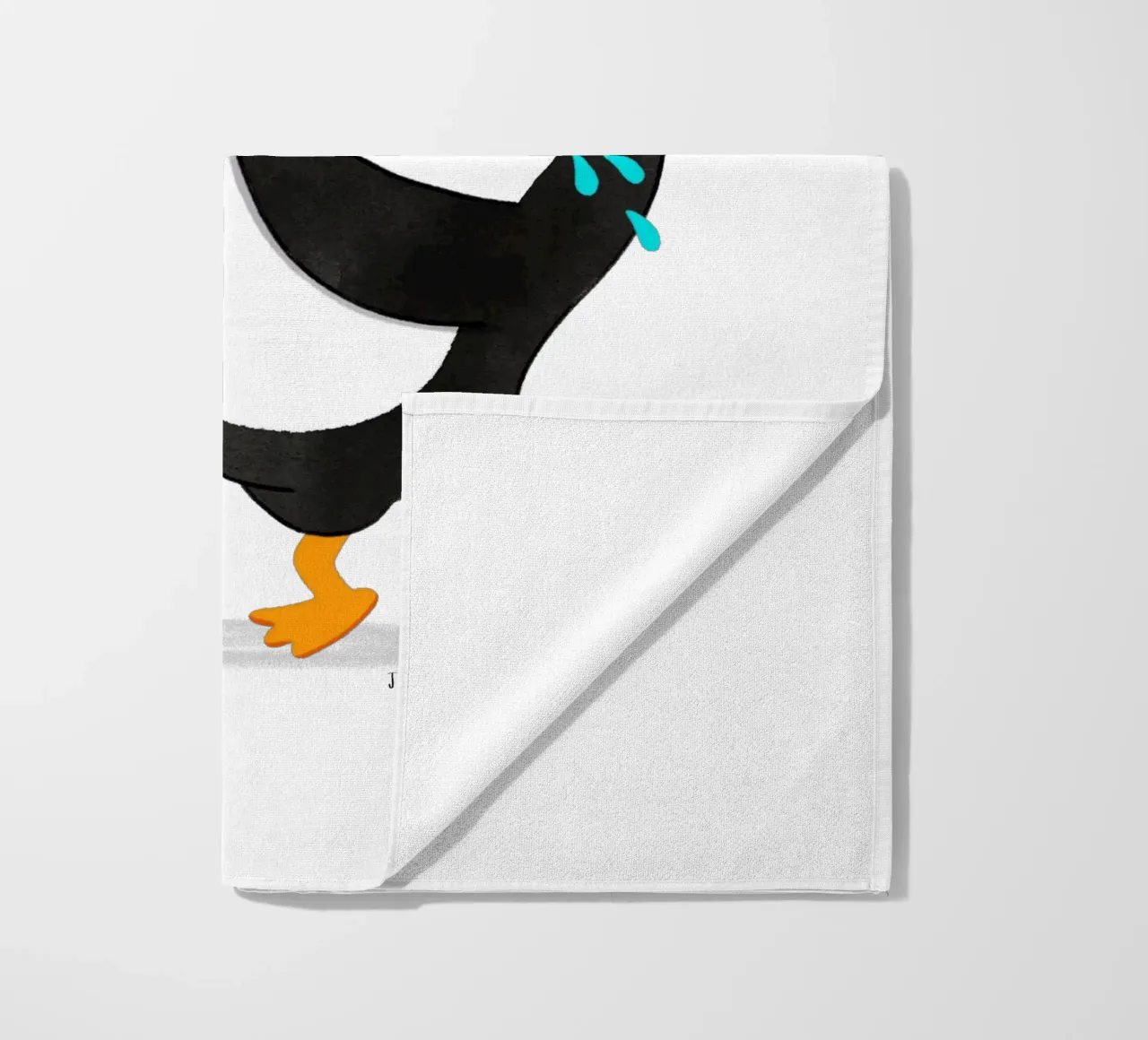 Un piccolo pinguino dal cuore grande telo mare da julianamotzko