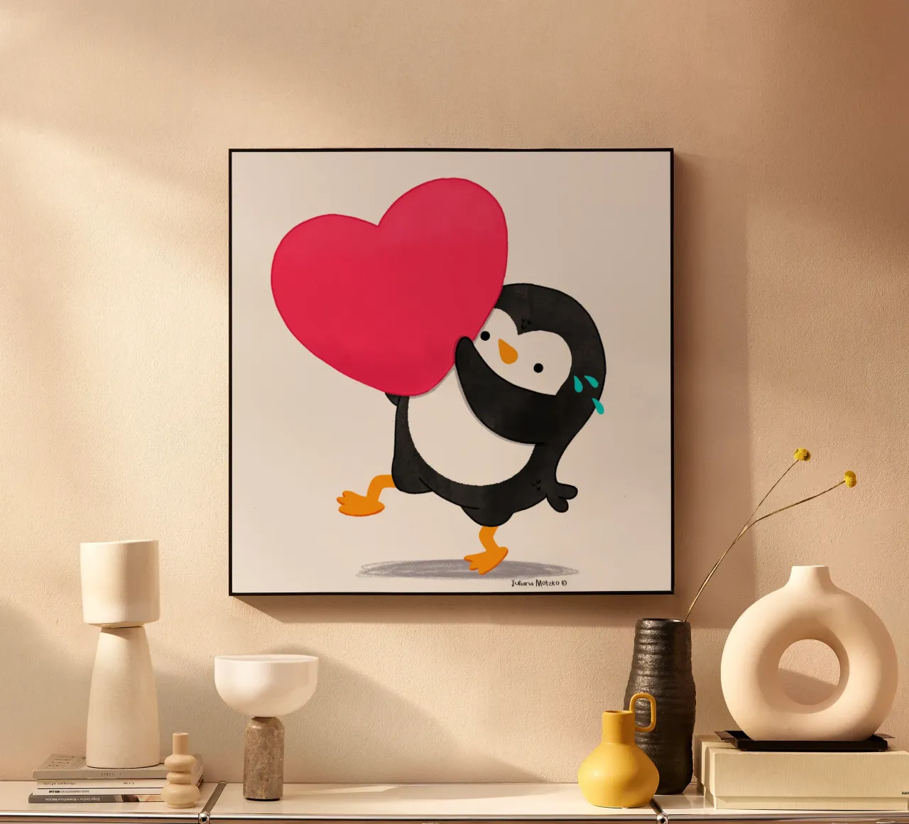 Un piccolo pinguino dal cuore grande plexiglass da julianamotzko